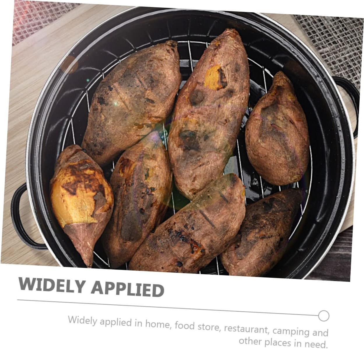 Unomor Multi Function Covered Roasting Pan Baking Dish with Double Handles for Easy Handling for Roasting Sweet Potatoes Corn and More