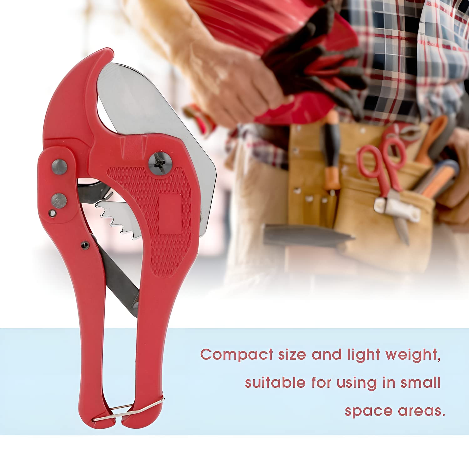 Oblivion PVC Pipe Cutter | Plastic Pipe and Tubing Cutter Tool | Cutter for PVC | PVC Plastic Cutters | PPR PVC Plastic Pipe Cutter | Tube Cutter | Power & Hand Tool | Cable Cutter (Red) 4