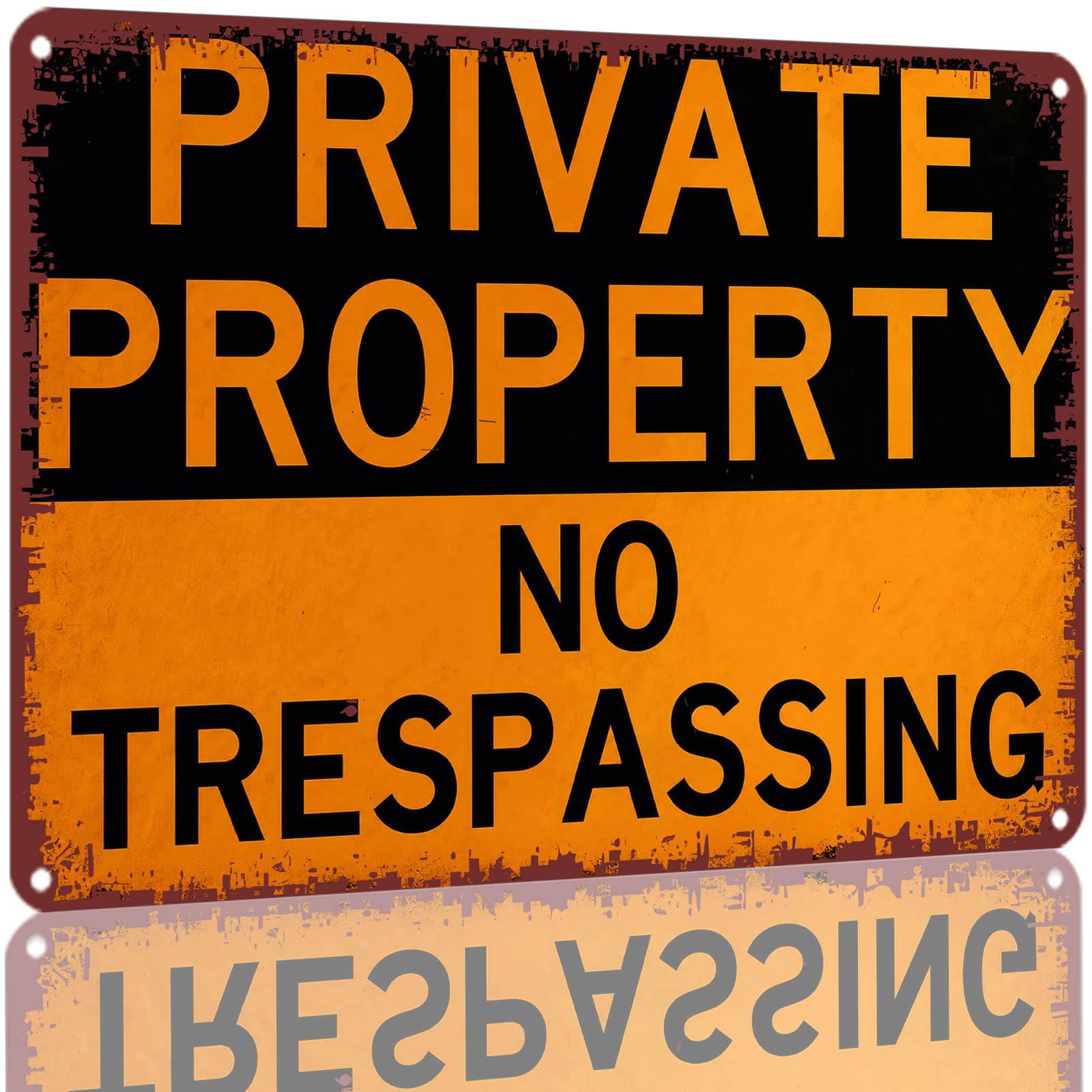 Kwqdozf As Pic Private Property No Trespassing Sign 8X12 Inch Aluminum Metal Tin Sign Weat