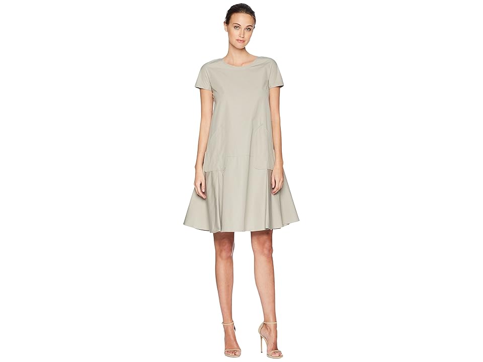 

Jil Sander Navy Short Sleeve Cotton Dress (Dark Grey) Women's Dress, Gray