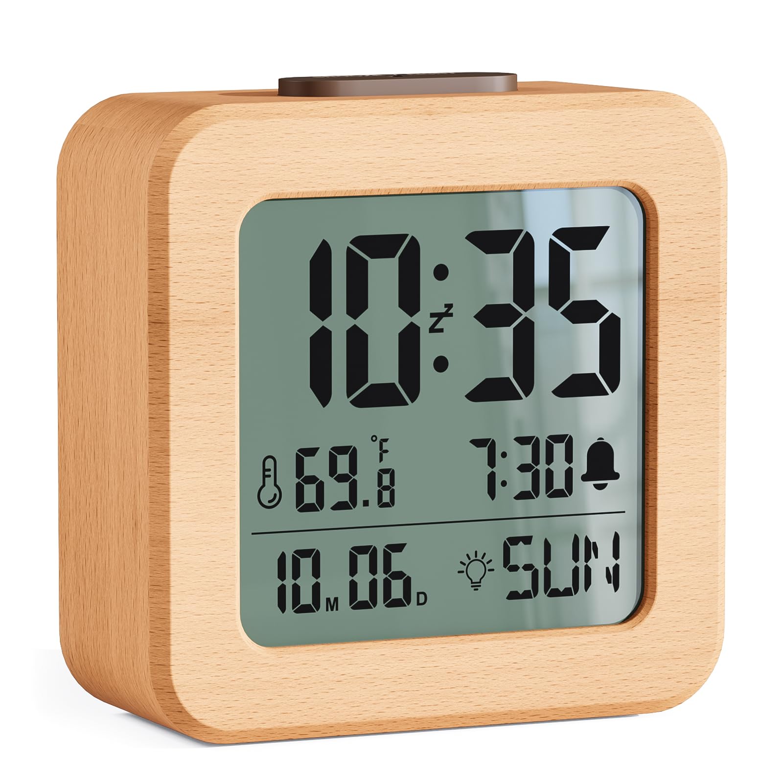 CHEREEKI Wooden Alarm Clock