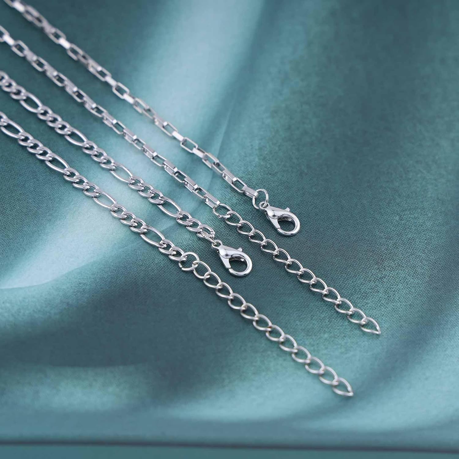 Vintage Layered Square Pendant Necklace Initial Lucky Choker Necklace Silver Square Chain Necklace Layering Alphabet Necklace Jewelry for Women - Image 6