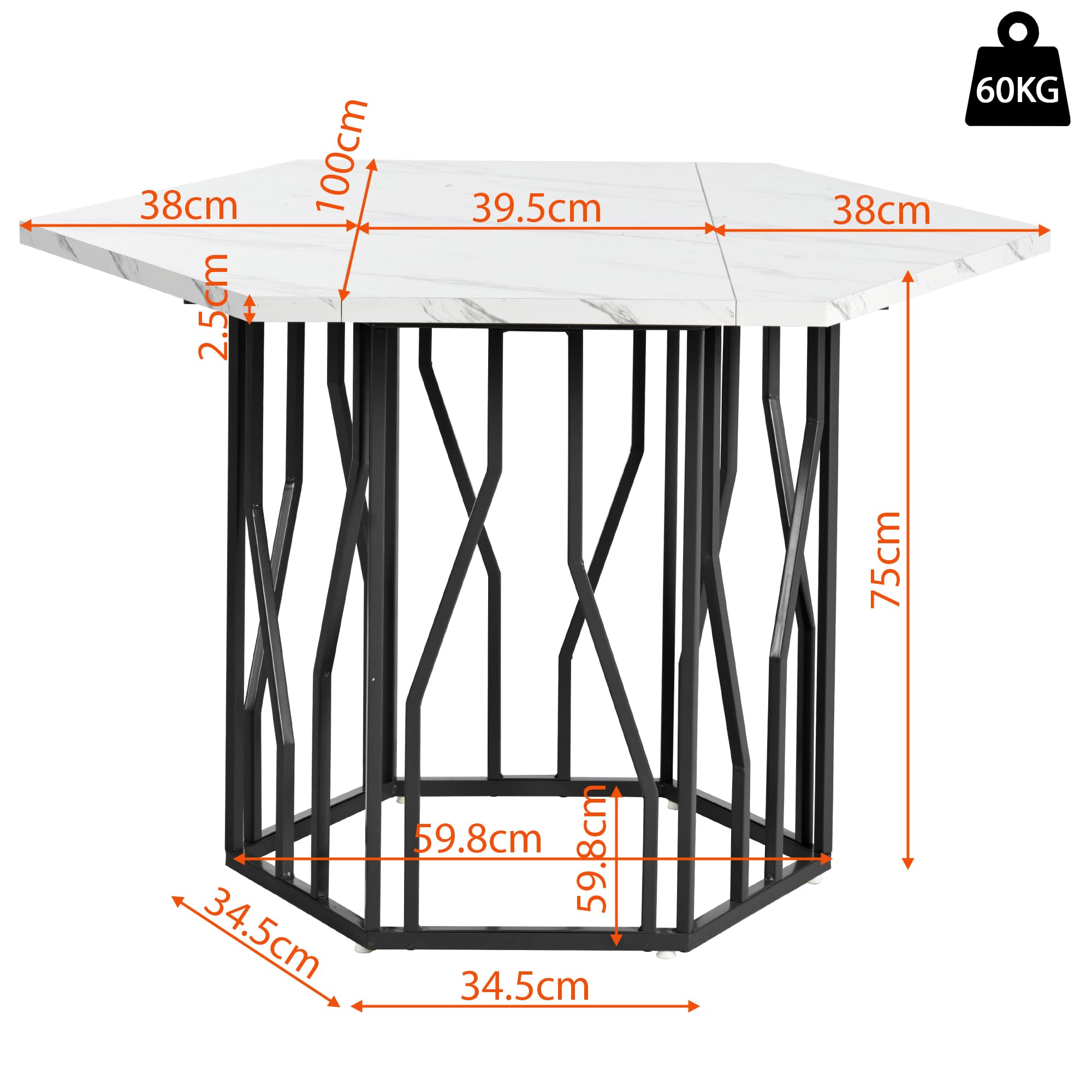 LAKFEW Esstisch mit 4 Stühlen, Esszimmerstühle 4er Set mit 115.5 x 100 cm Marmor-Esstisch und 4 Esszimmerstühle, Essgruppe Tisch und Stühle Set, Küchenmöbel, Schwarz