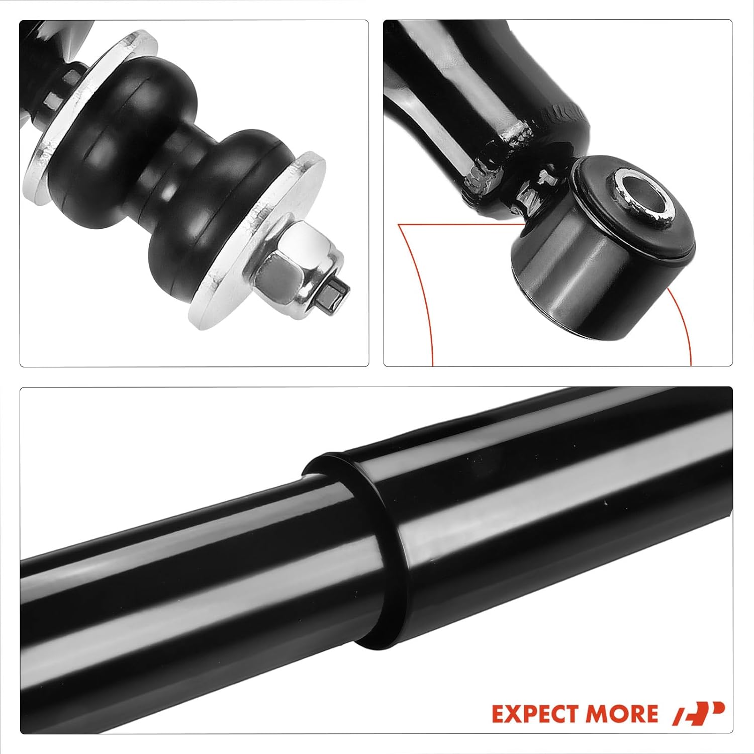 A-Premium Rear Shocks Compatible with Ford E150 2003-2006, E150 Econoline 1992-2002, E150 Econoline Club Wagon 1992-2002, E150 Club Wagon 2003-2005 - 2x Replacement Suspension Shock Absorber Strut