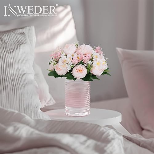 Miniatura 12 de Centros de mesa de bolas de flores para mesas: 10 piezas de flores blancas para centros de mesa, arreglos florales, centro de mesa para boda