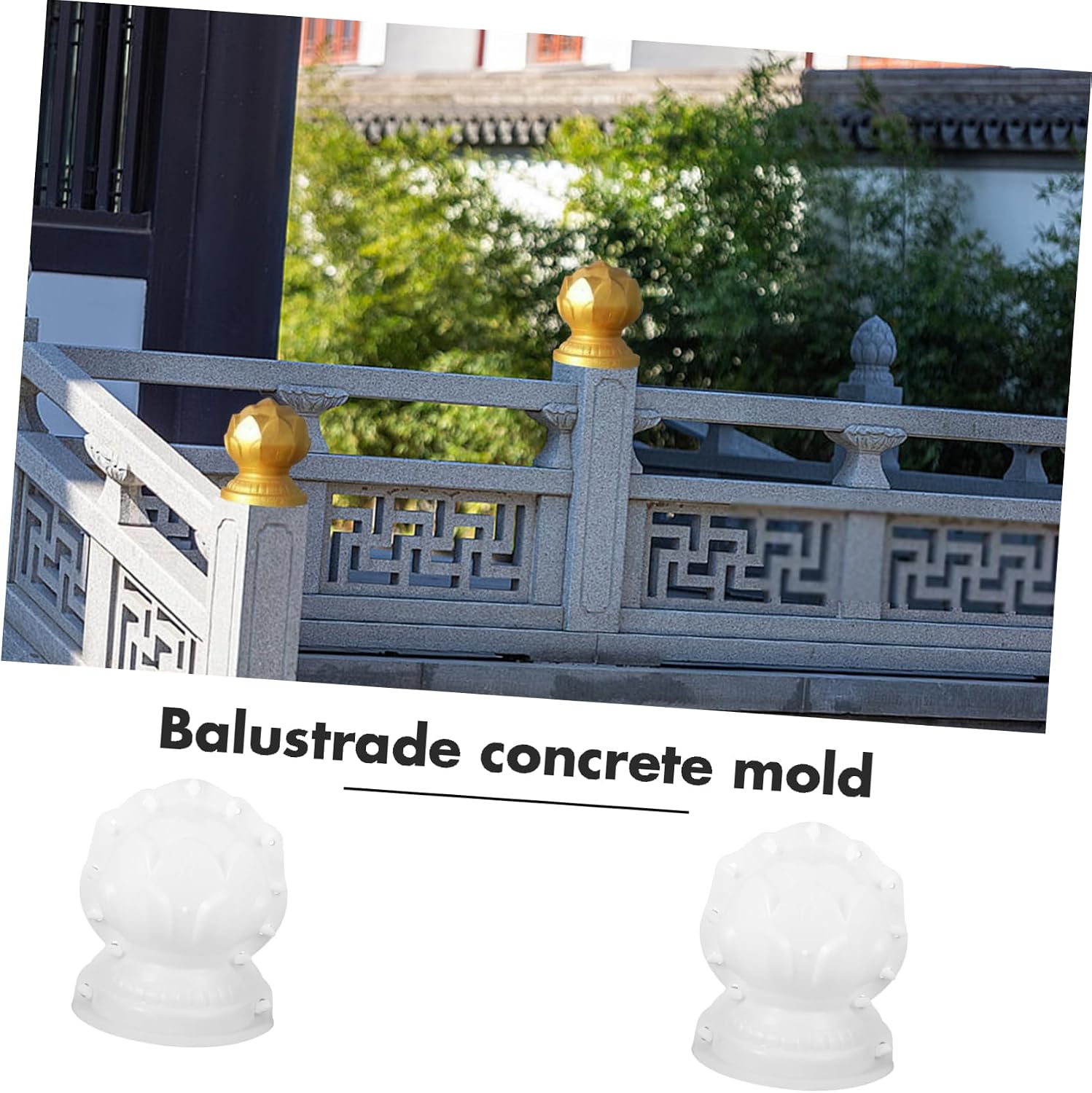 GARIOUANS Roman Column Concrete for Fence Balcony Decor Decorative Ball Design Easy to Use Clean for Garden Walkways Landscaping Durable Paver Forming