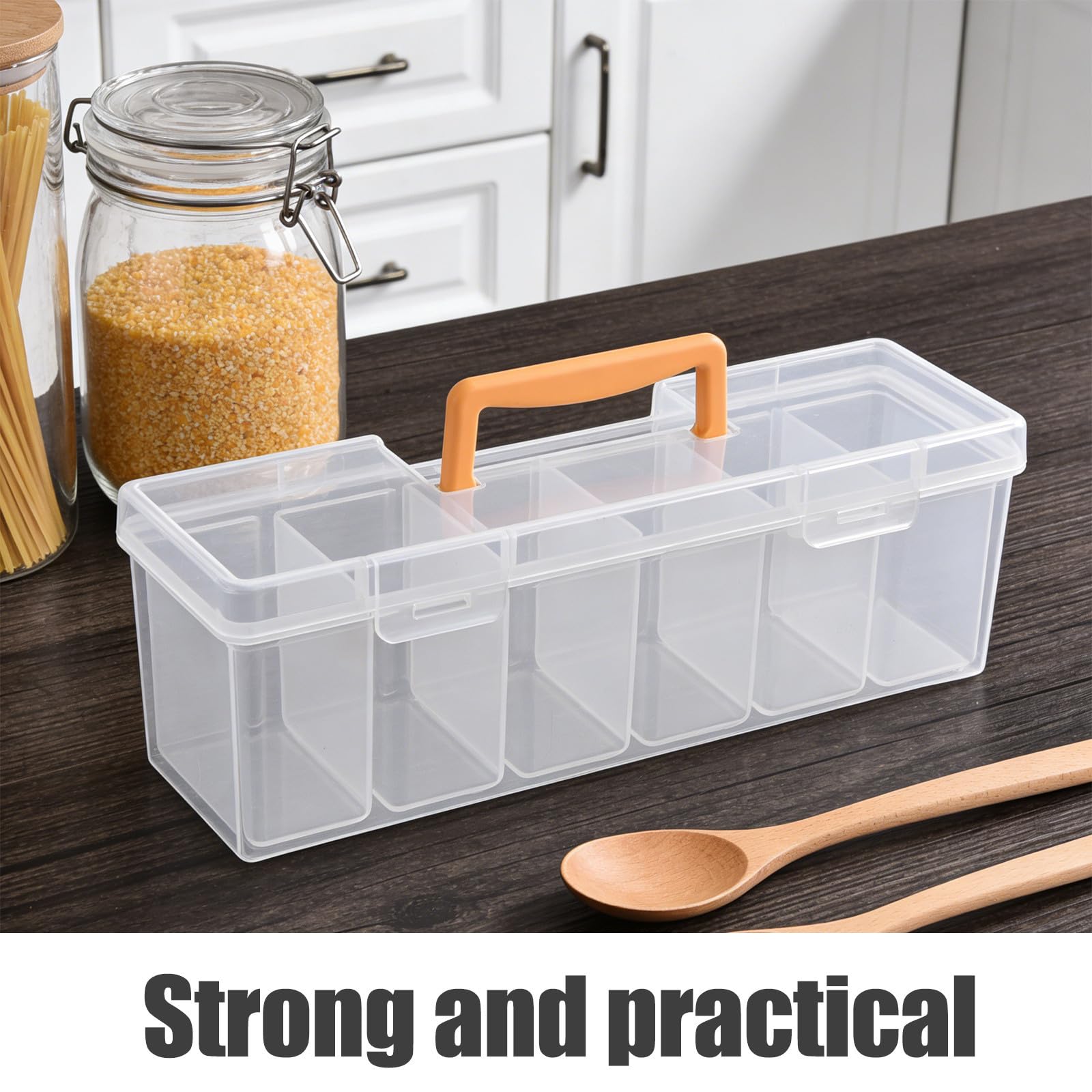SUPVOX Boîte de Rangement pour Graines Transparente avec Poignée et Compartiments Organiseur Portable Plastique pour Jardinier et Stockage des Semences