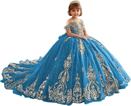 Bridesmaid Dresses for Girls 8 9 Years Knee Length Size 7-16 Big Girls Kids Children Lace Tulle Tutu Ball Gowns Special Occasion Tops Girl Dresses Size 9 Under 25 (Dark Purple, 12)