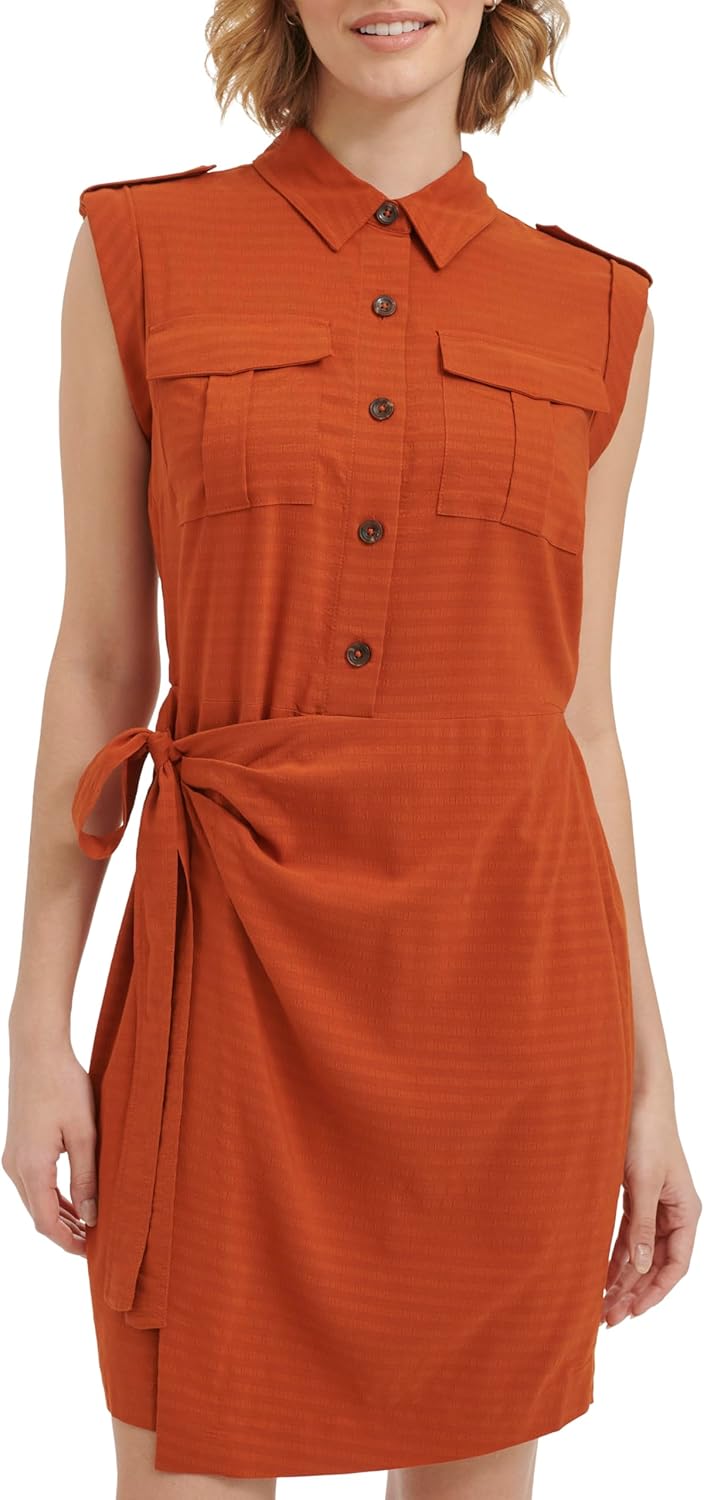 Calvin Klein Women's Pocket Faux Wrap Dress - Image 2