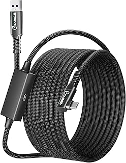 CASMAN 16FT Link Cable with Charging for Meta Quest 3/3S, Oculus Quest 2/Pro, Pico 4, PC VR - USB C Charger Cord for VR Headset Accessories,USB 3.0 High Speed Data Charging Cable