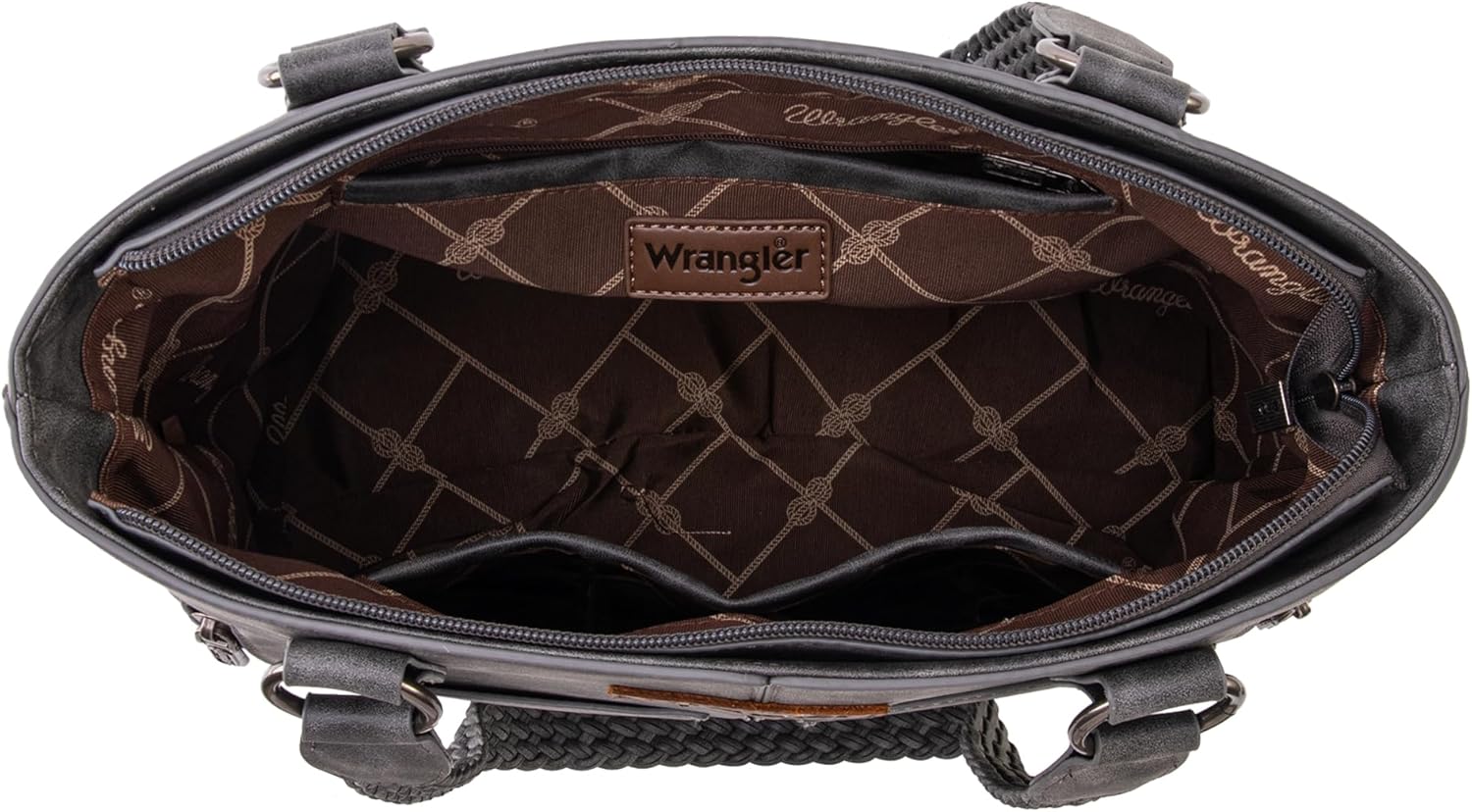 Wrangler Distressed Tote Bag for Women Western Purse Multi Pockets Handbags and Shoulder Bag - Image 4