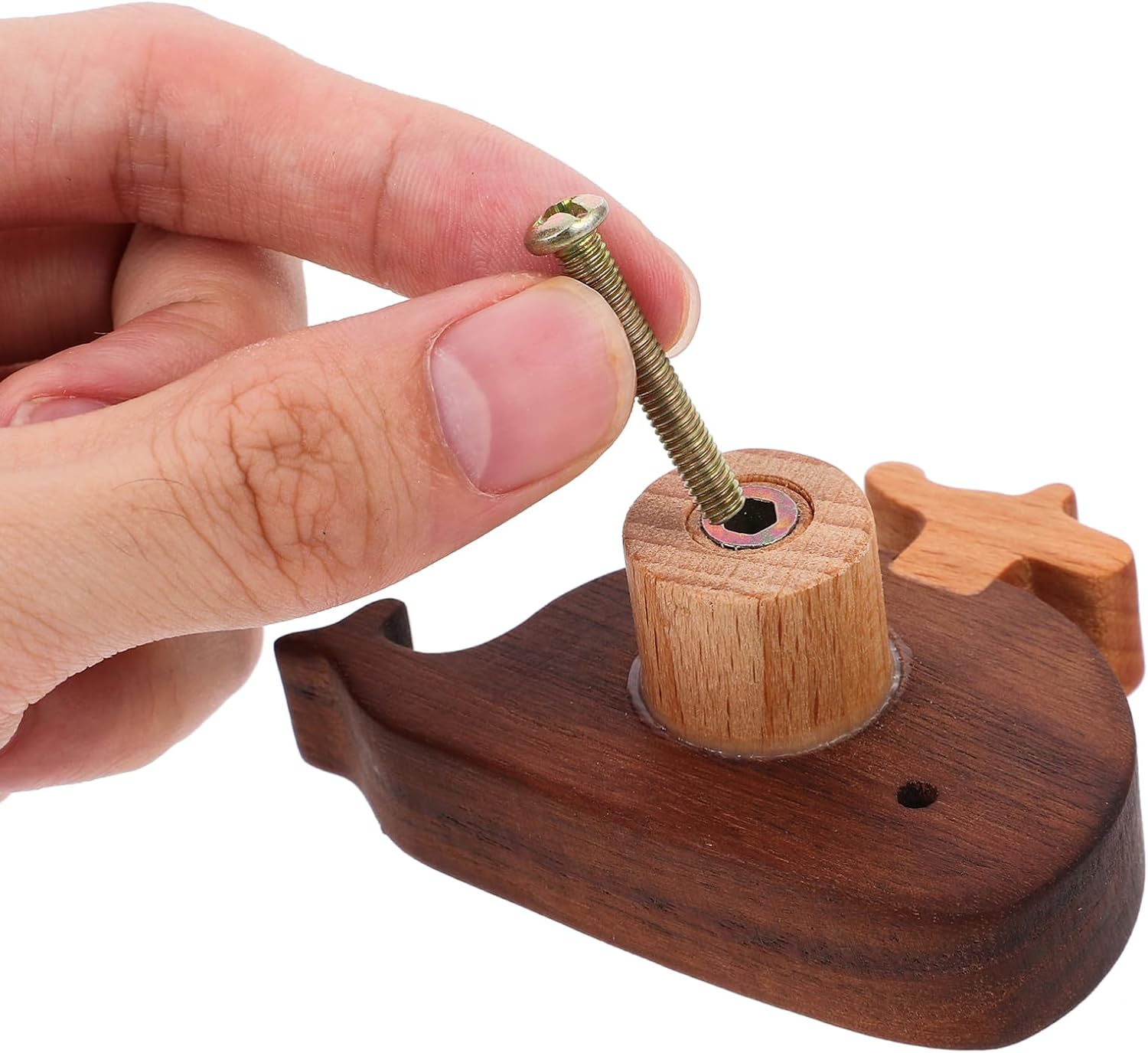 ULTECHNOVO Decorative Wooden Animal Cabinet Knobs for Nursery Furniture Makeover Adorable Solid Wood Drawer Pulls for Boy Girl Rooms Easy to Install Dresser Handles