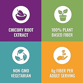 Fiber Advance Gummies | 100% Plant Based Fiber Supplement for Digestive Health | Chicory Root Inulin Prebiotic Gummies for Adults | Gluten Free, Vegetarian, & Non-GMO, 90 Count