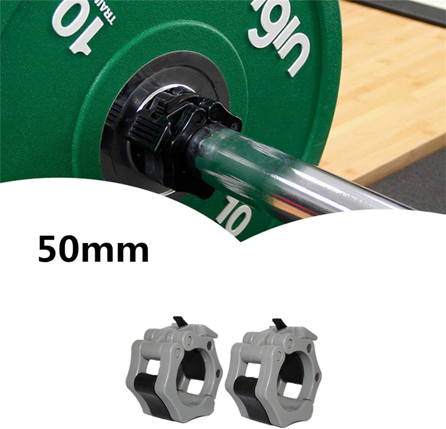 Lyneaca 2 Inch Olympic Size Barbell Locking Clamps, Quick Release Safety Bar Clips Pair of 2" Pro Weight Plates Olympic Collars, Great for Lifts, Workout Weightlifting and Fitness Strength Training… : Sports & Outdoors