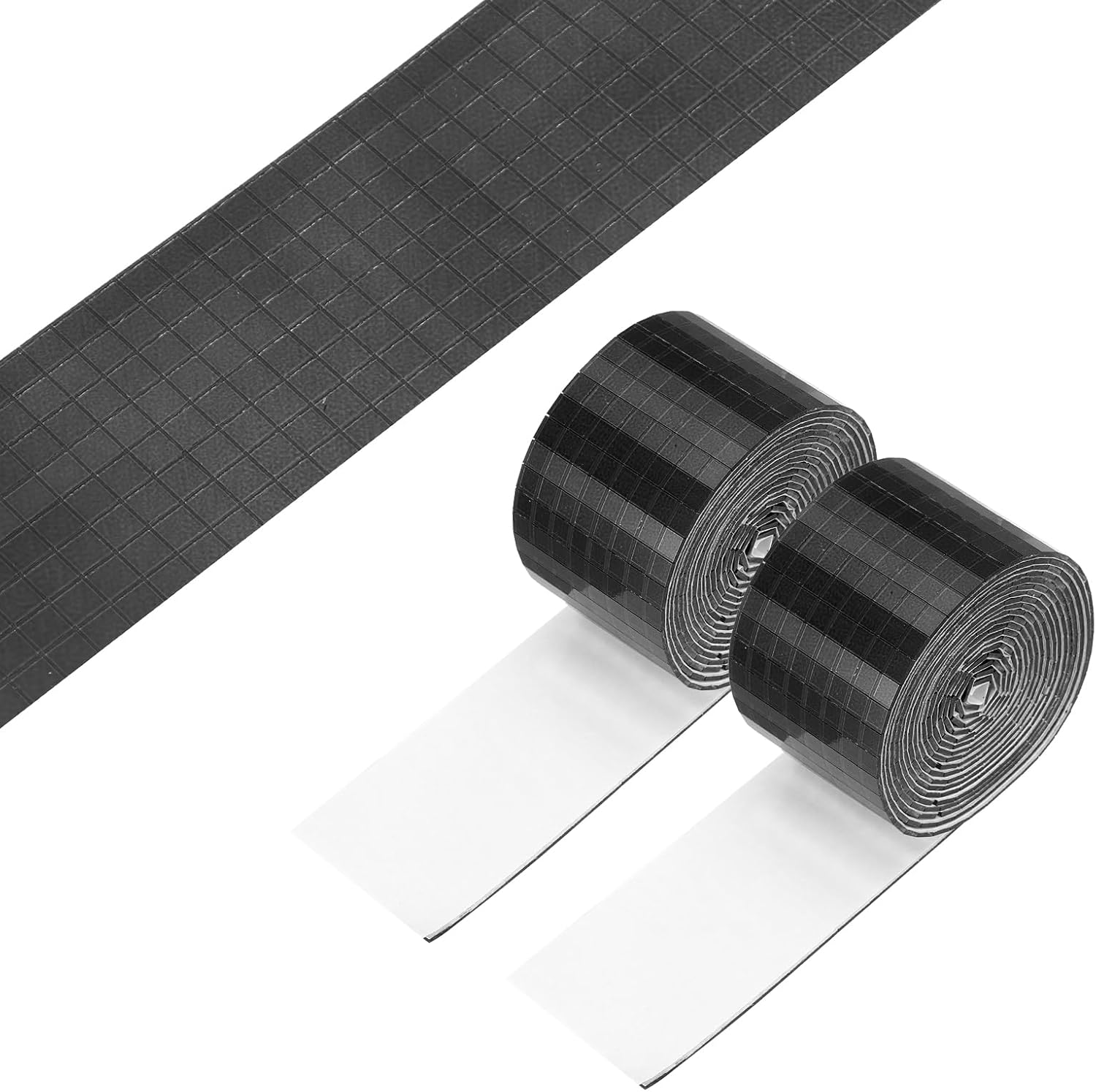PATIKIL 5x5mm Self Adhesive Mirrors Mosaic Tiles, 6400 Pcs Square Mini Glass Mosaic Disco Tile Sticker for DIY Craft Disco Ball Party Decoration, Black