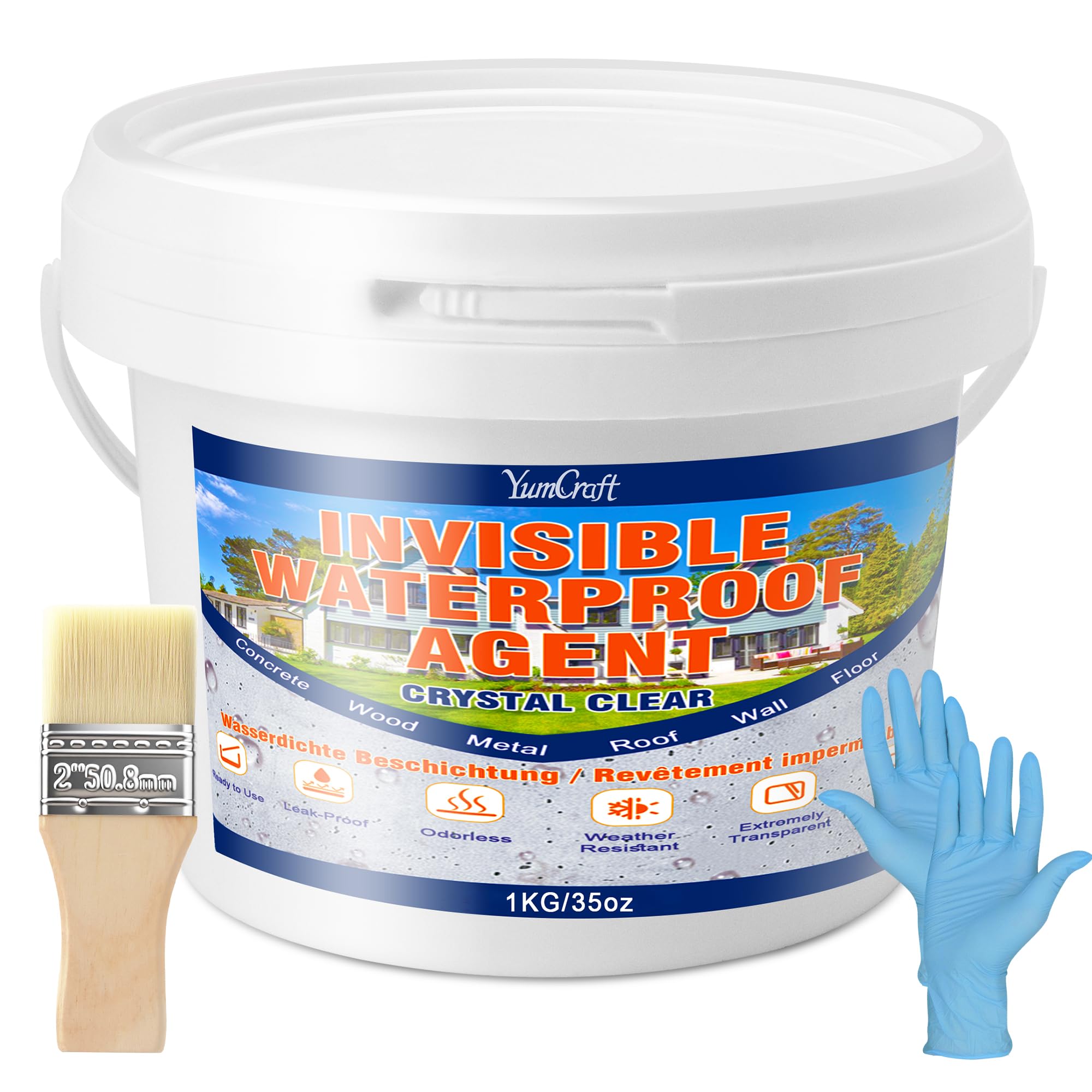 1000g Liquid Waterproof Sealant Clear, Anti-Leaking Sealant Agent