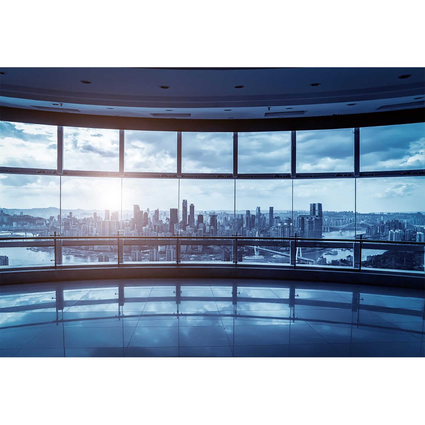 MIRRORANG 3x2m Zoom Meeting Office Backdrop Video Conference City Skyline View Window City Building Photography Background Inside Home Office Meeting Living Room Photo Props