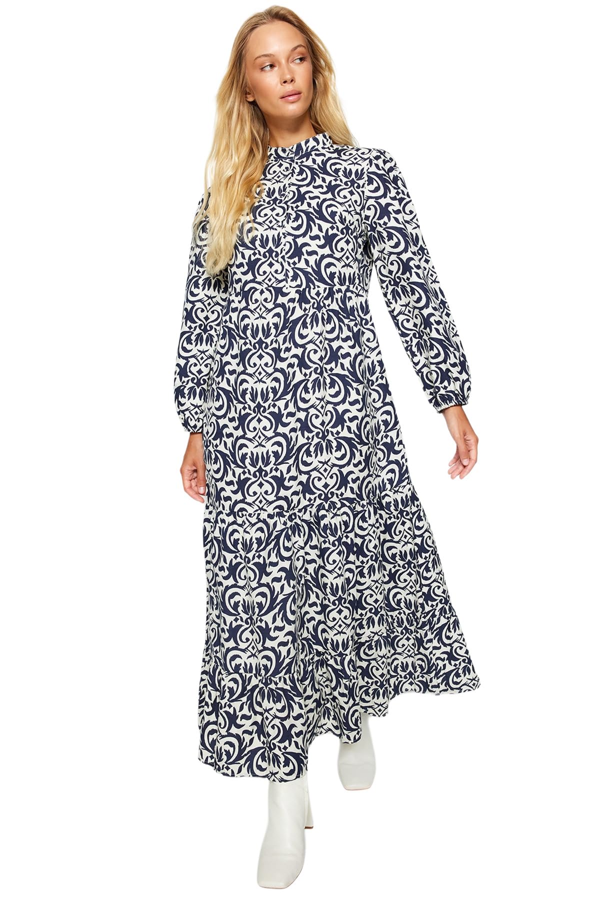 Trendyol Women's Navy Blue Dress - A-Line,,38