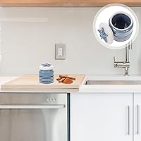 Vista 8 de Cabilock Tarro de almacenamiento de té con tapa para té, recipiente de café, boticario, tacto suave, estilo aleatorio