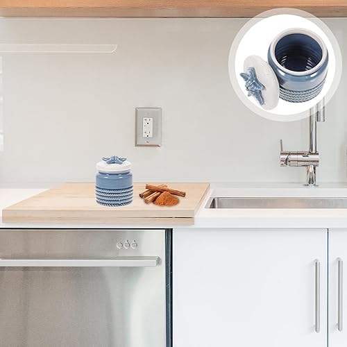 Miniatura 8 de Cabilock Tarro de almacenamiento de té con tapa para té, recipiente de café, boticario, tacto suave, estilo aleatorio