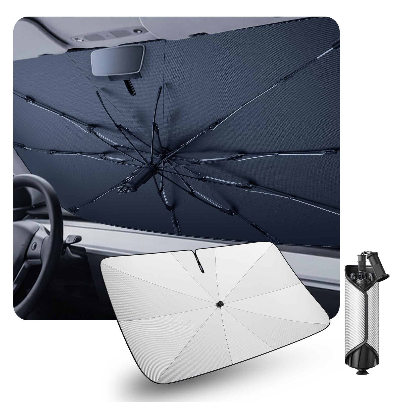 [2026 Upgrade] CDEFG Kompatibel mit BMW 1er F70 2024 2025 2026 Sonnenschutz Abdeckungen Frontscheibe Sonnenschirm Die Vordere Schallwand Windschutzscheibe Auto Sonnenblende Zubehör
