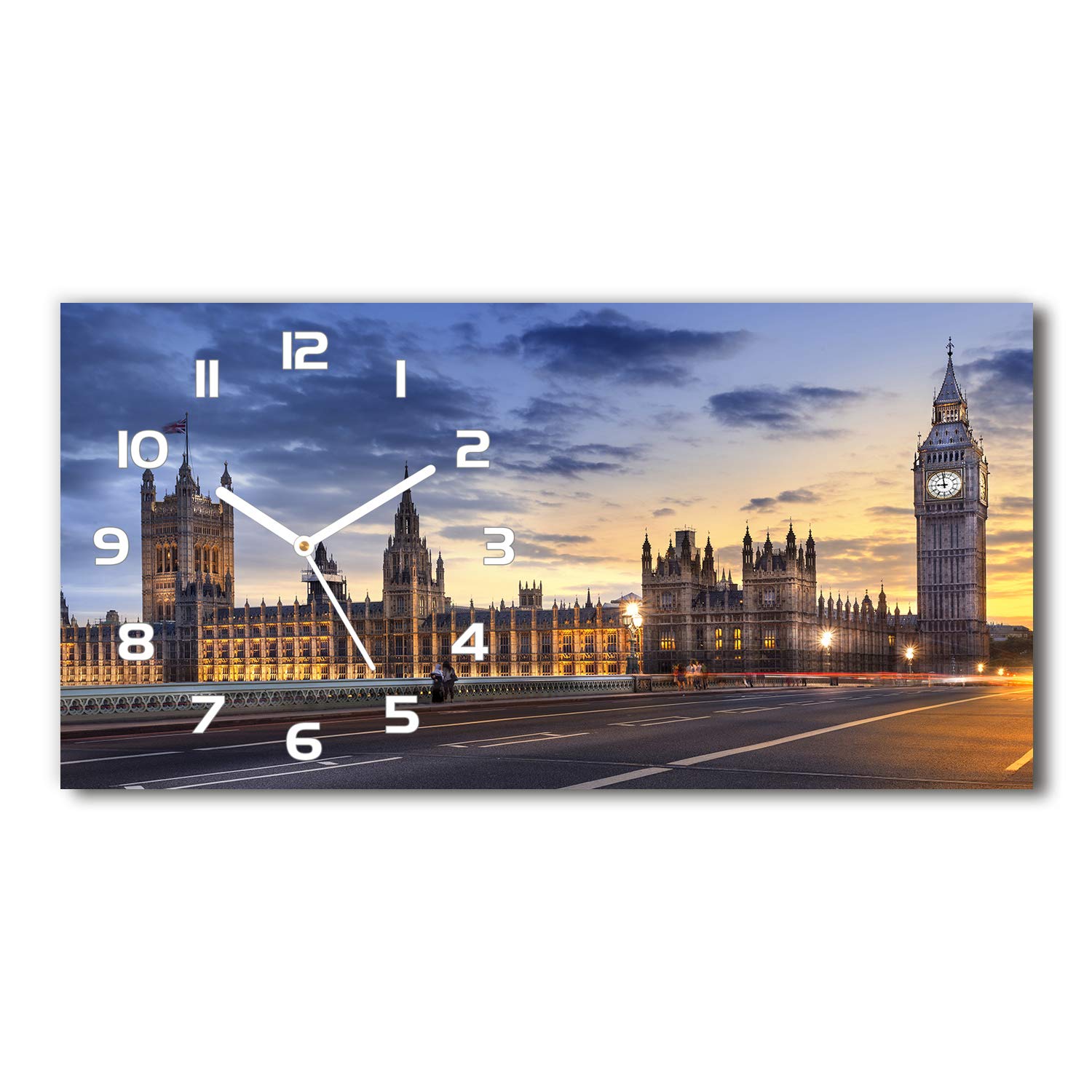 Horloge de Salon Design Impression Verre Big Ben Londres Tulup