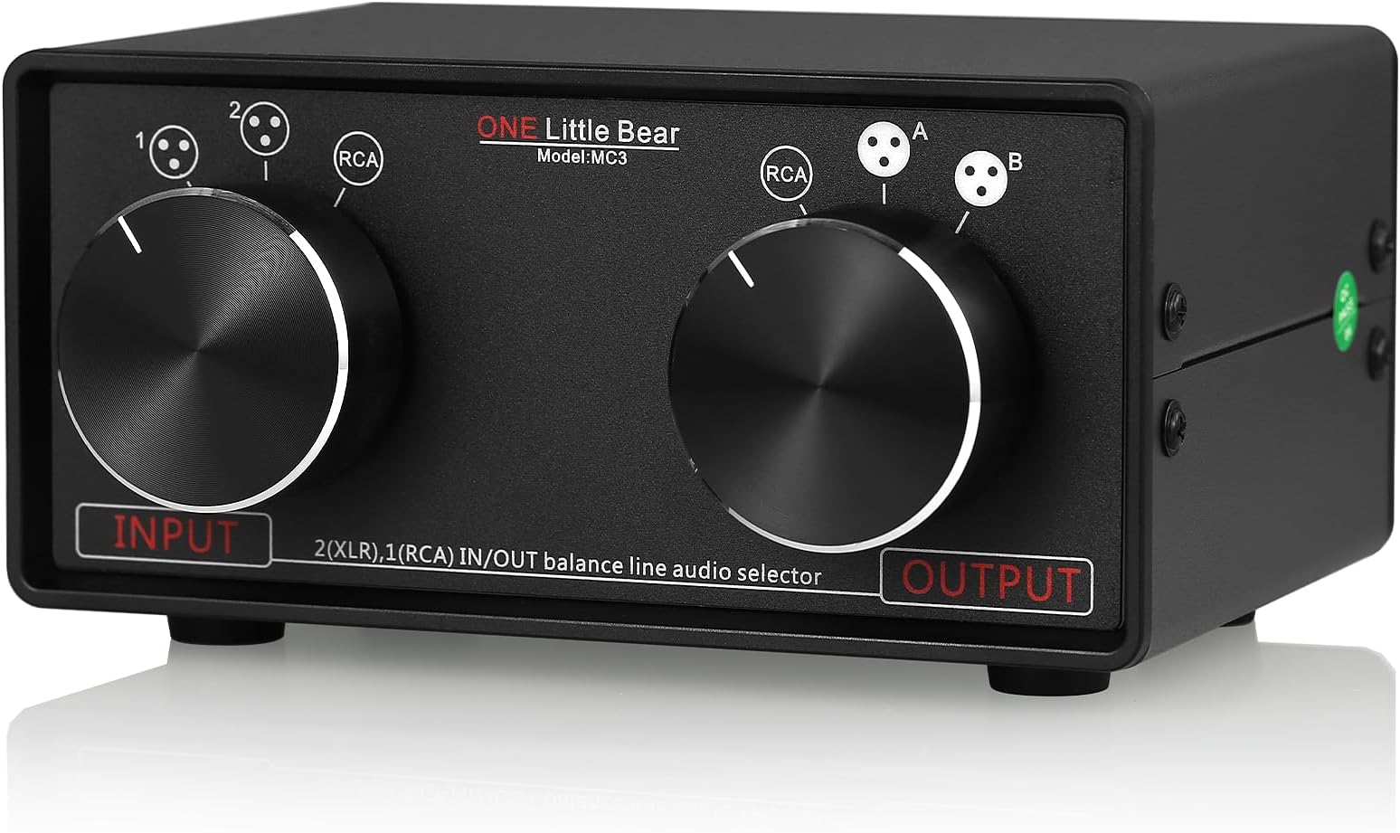 Douk Audio Nobsound Little Bear MC3 3-IN-3-OUT XLR Balanced/RCA Stereo Converter Audio Selector Splitter Box Passive Preamp XLR to RCA Audio Switch