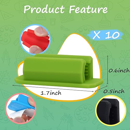 Miniatura 4 de Juego de 10 soportes para bolígrafos, soporte adhesivo de silicona para escritorio, accesorios de escritorio de oficina y suministros para