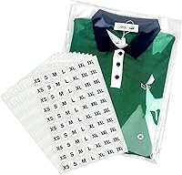 Vista 13 de PigPotParty Bolsas de plástico transparentes de 9" x 12" para camisetas con etiquetas de tamaño de ropa, 100 piezas de bolsas de embalaje de manga