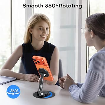 OMOTON MS05 [Height Adjustable] 360 Rotating Magnetic Phone Stand, Black