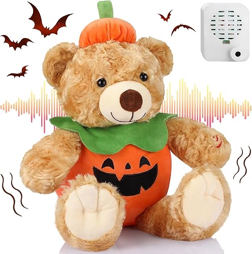 Liliful Oso de peluche de 12 pulgadas, inserta un módulo de sonido grabable, oso marrón, juguete de tela suave para decoración de regalo de fiesta