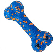 Iron Paws Super Tough Dog Bone, Blue - Tough Dog Toy for Aggressive Chewers, Great for Indoor and Outdoor Play, Soft Dog Toy for Fetch