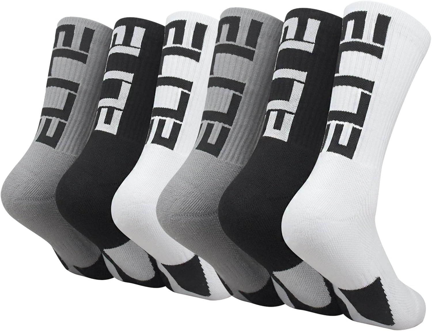 Basketball Crew Socks for Men and Women, Cushion Performance Athletic Basketball Socks