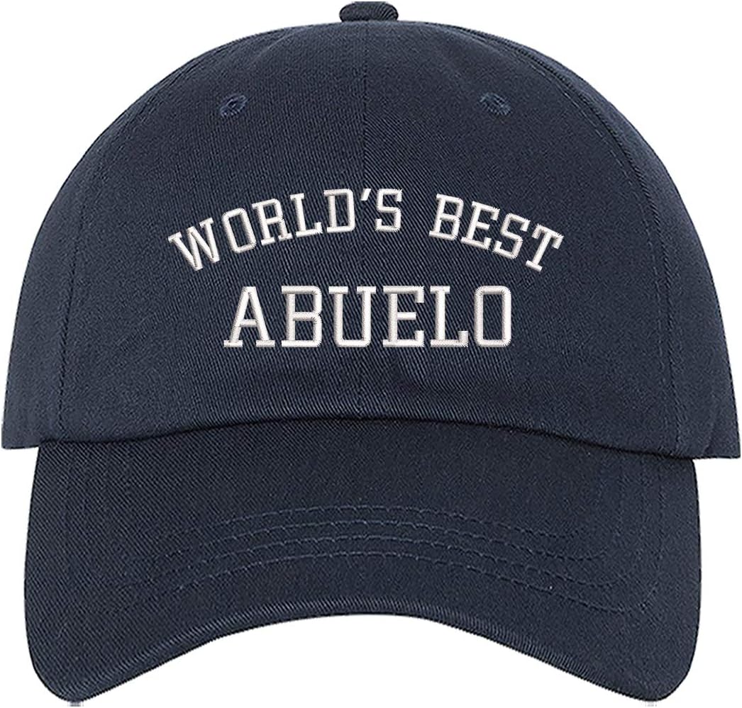 Worlds Best Abuelo Embroidered Baseball Hat - Worlds Best Abuelo Dad Hat