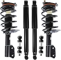 Vista 22 de Detroit Axle - Kit de suspensión de 6 piezas para Chevy GMC Silverado Sierra 1500 2007-2013 [sin suspensión electrónica] Puntales delanteros, barras