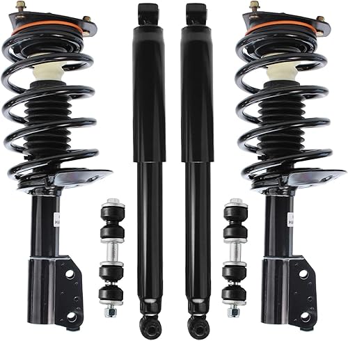 Miniatura 26 de Detroit Axle - Kit de amortiguadores de 6 puntales para Chevrolet Cruze Volt 2011-2012, puntales delanteros con resortes helicoidales barras