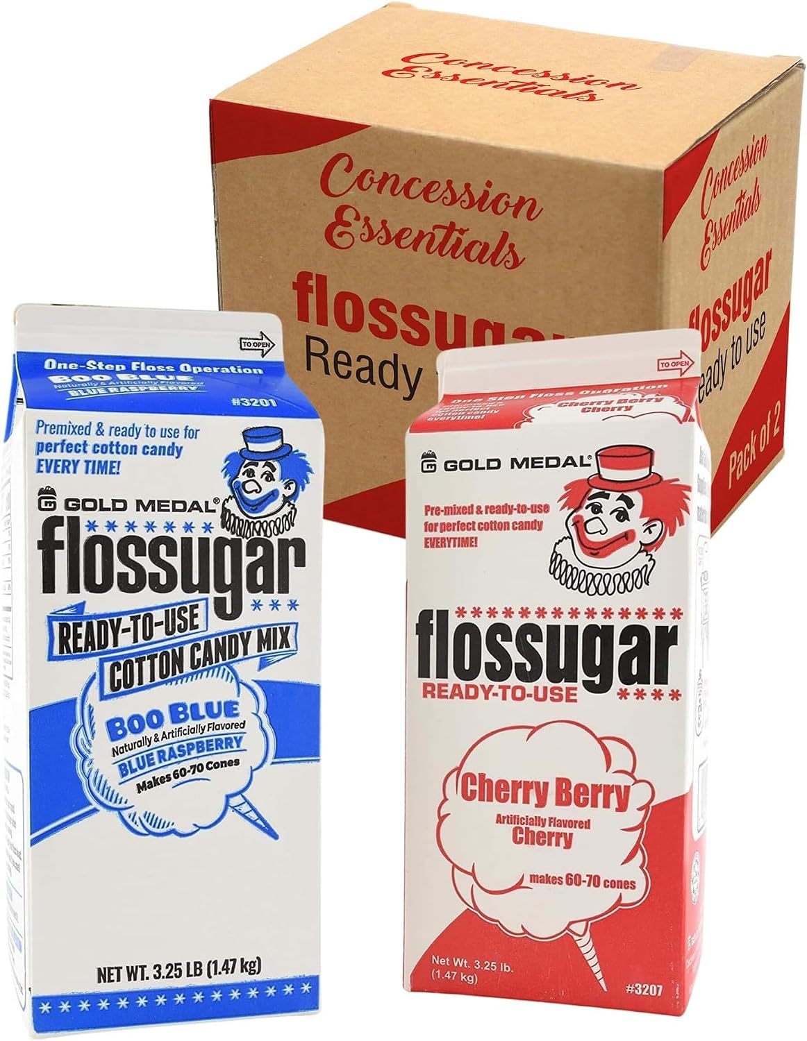Concession Essentials - CE 2 Pack Sugar Cherry and Blueberry 2 Pack Cotton Candy Sugar Cherry and Blueberry image 2