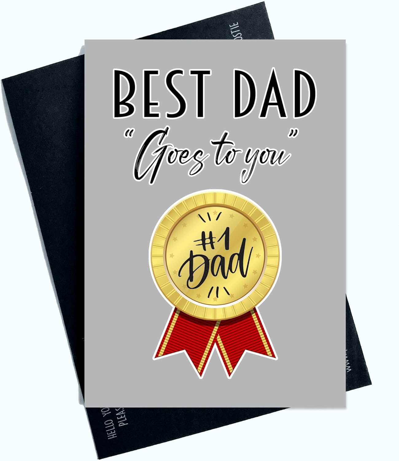 Birthday Cards For Dad Best Dad Goes To You Greeting Card Joke Laughter Fun Novelty Grey Card SP52