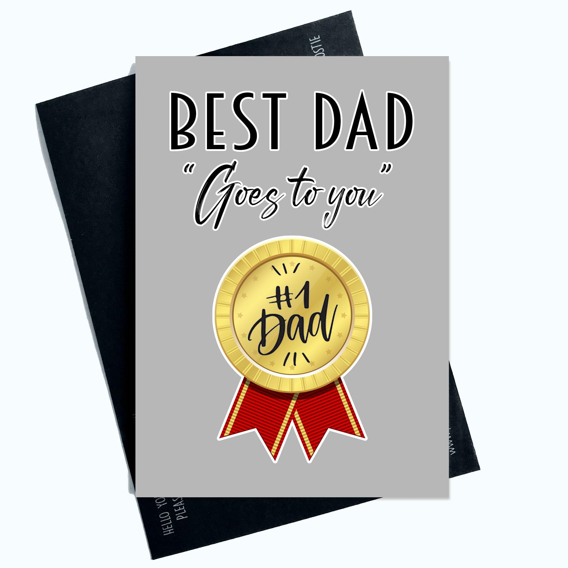 Birthday Cards For Dad Best Dad Goes To You Greeting Card Joke Laughter Fun Novelty Grey Card SP52