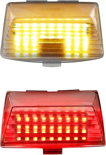 NTHREEAUTO 2 piezas de luces LED para parachoques delanteros y traseros ahumados, puntas de parachoques, luz trasera compatible con Harley Electra
