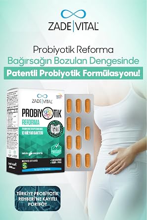 Zade Vital Probiotic Reforma مكمل غذائي يحتوي على البروبيتيوتيك 30 كبسولة (1 x 30 قطعة)