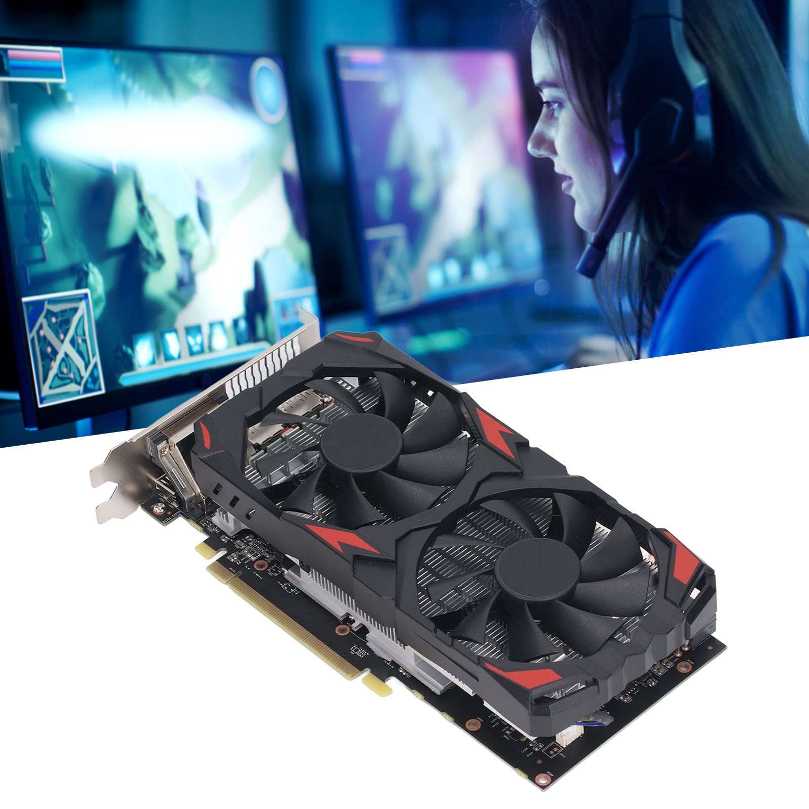 Karta Graficzna RX580 z 8 GB Pamięci GDDR5, rozdzielczość 7680 X 4320, Dwa Wentylatory, Wysoka wydajność w Grach, Obsługa Systemu10 11 Vista (RX580 8GB GDDR5 256BIT)