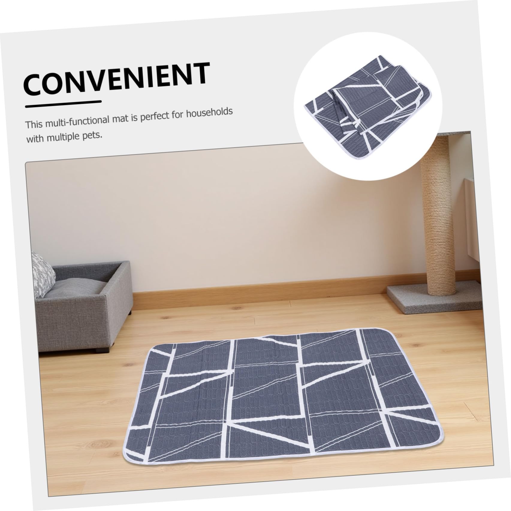 TOYANDONA Tappetino Igienico Lavabile per Cani e Gatti 2 Pezzi in Cotone Ecologico Riutilizzabile Assorbente e Traspirante per Uso Interno ed Esterno