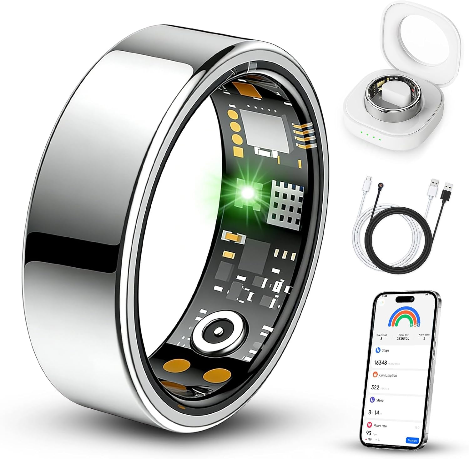 Benio Gen4 Smart Ring,2026 Upgraded,Smart Health Ring for Women Men Fitness Tracker with Heart Rate,Blood Oxygen,Sleep Monitoring,Step Counting,No Subscription