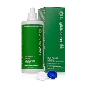Tangible Clean Multi-Purpose Contact Lens Solution for Scleral and Gas Permeable Contact Lenses with Lens Case 12 Fl