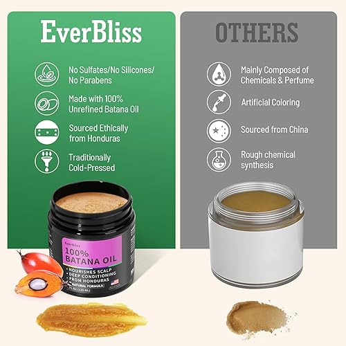 Miniatura 5 de EverBliss Aceite de batana crudo para el crecimiento del cabello, aceite de batana orgánico y sin refinar Dr. Sebi de Honduras para el crecimiento