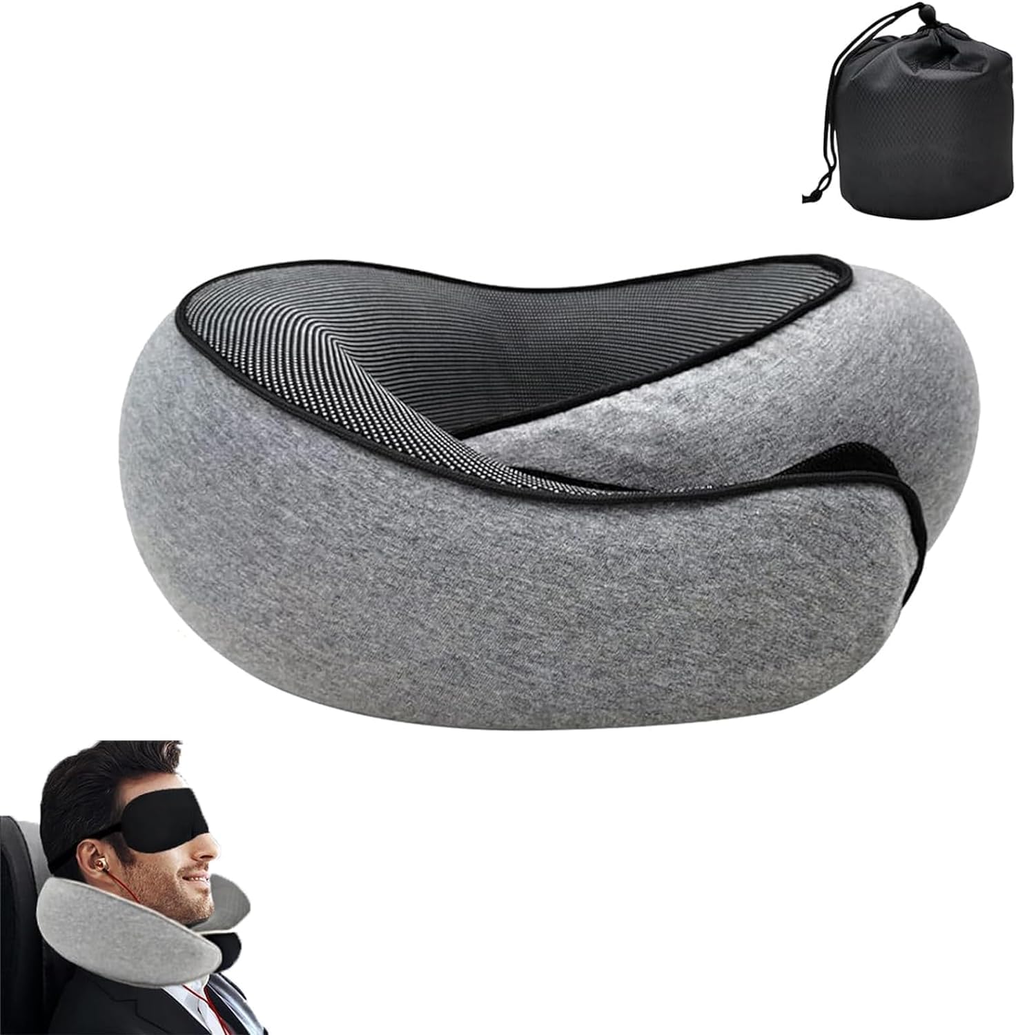 Endxedio Wander Plus Travel Pillow, Wander Plus Travel Pillow, Wander Plus Travel Pillow, Memory Foam Pillow for Sleeping, Travel, Wander Plus (Dark Grey) Endxedio Wander Plus Travel Pillow, Wander Plus Travel Pillow, Wander Plus Travel Pillow, Memory Foam Pillow for Sleeping, Travel, Wander Plus (Dark Grey)