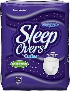 Sleepovers Absorbent Youth Underwear, Small/Medium, 15 Count