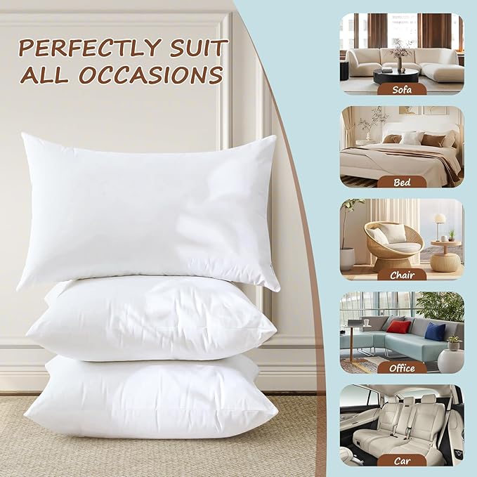 Almohada Lumbar de Fibra Sintética 50.8 x 30.48 cm con Funda miniatura 6