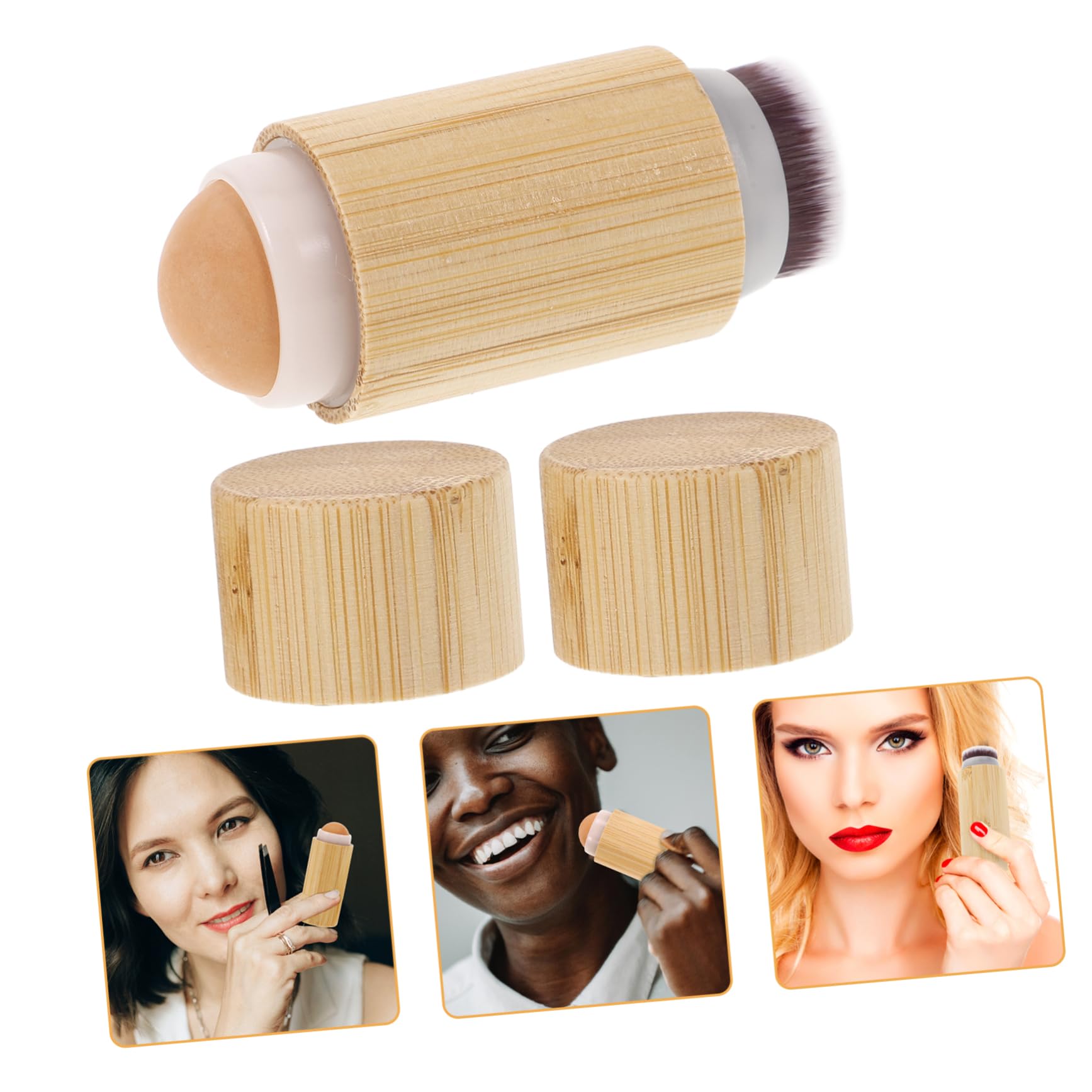 MERRYHAPY Blush Brush Alternative Soft Fiber Bristles Foundation Brush for Women Small Lightweight
